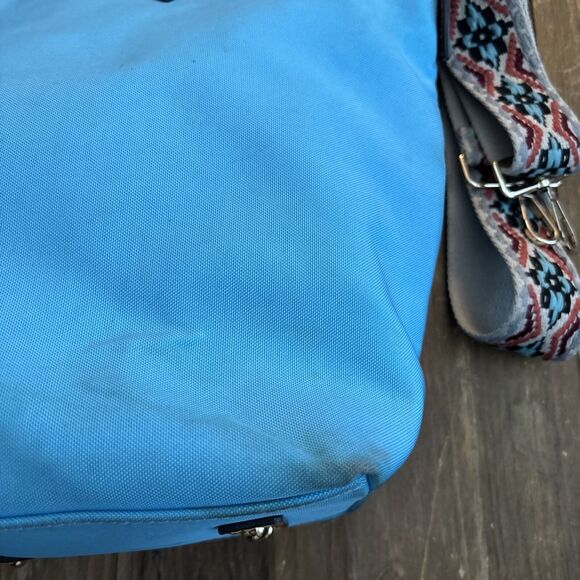 DOONEY & BOURKE Large Blue Nylon Leather Convertible Tote Satchel 90s Re… - Picture 5 of 13